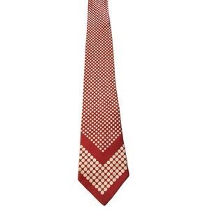 Les Crevates de Pierre Cardin best quality vintage art deco red & cream. EUC